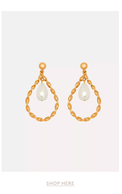 Twisted Pearl Drop Earrings