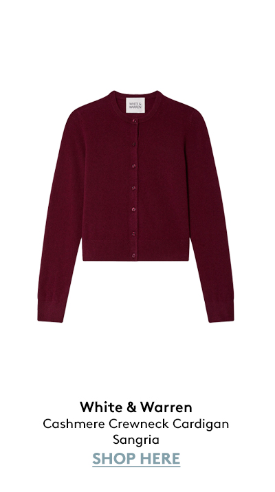 Cashmere Crewneck Cardigan | Sangria