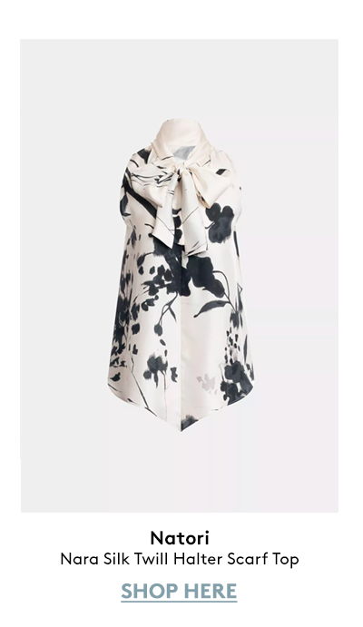 Nara Silk Twill Halter Scarf Top