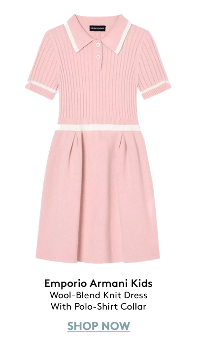 Wool-Blend Knit Dress With Polo-Shirt Collar Wool-Blend Knit Dress With Polo-Shirt Collar