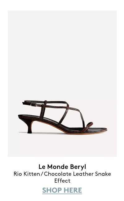 Rio Kitten / Chocolate Leather Snake Effect