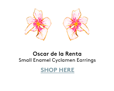 Small Enamel Cyclamen Earrings