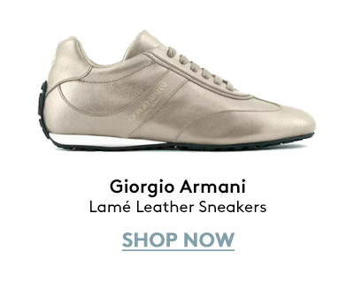 Lamé Leather Sneakers