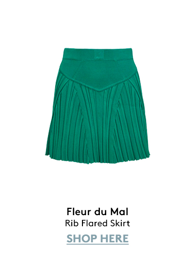 Rib Flared Skirt