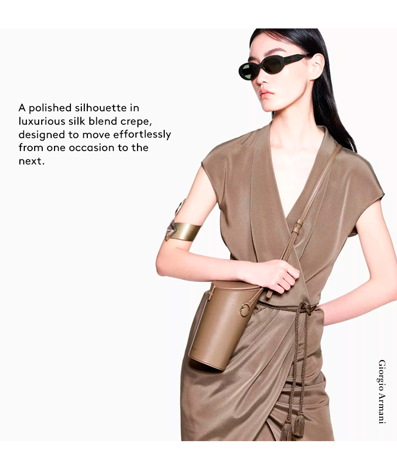 Long Dress In Silk-Blend Crêpe