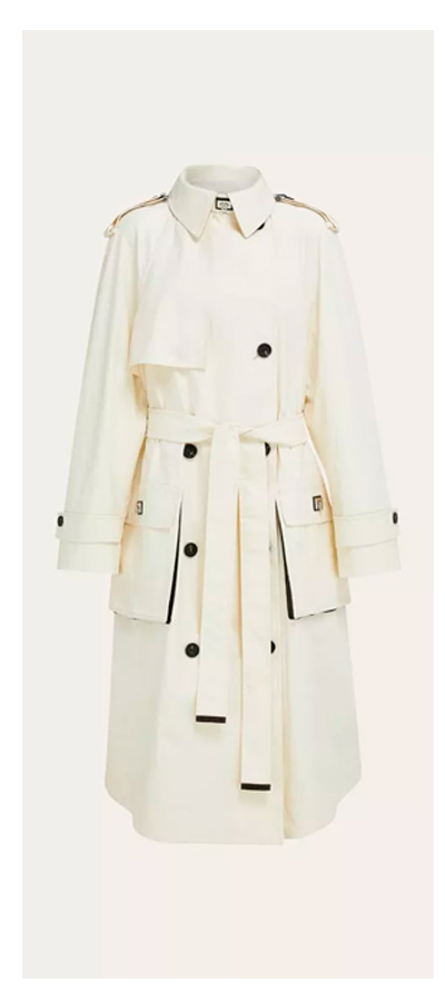 Coated Linen Trench