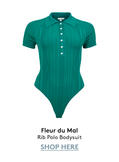 Rib Polo Bodysuit