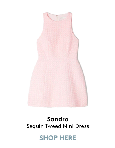 Sequin Tweed Mini Dress