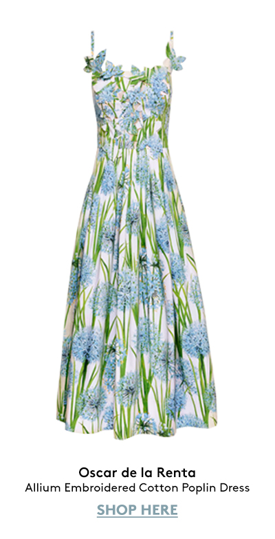 Allium Embroidered Cotton Poplin Dress