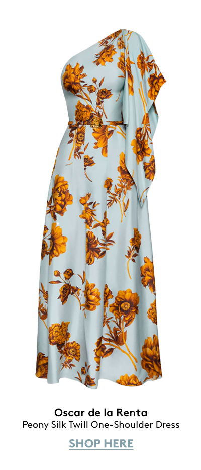 Peony Silk Twill One-Shoulder Dress Peony Silk Twill One-Shoulder Dress