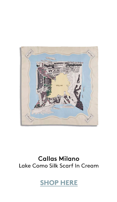 Lake Como Silk Scarf In Cream