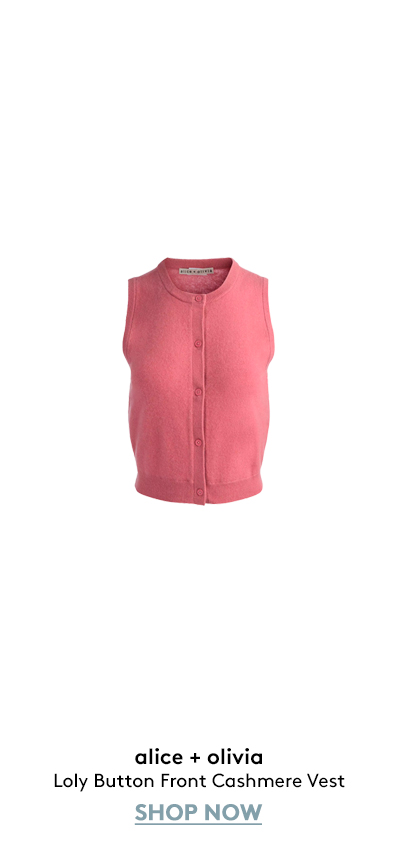 Loly Button Front Cashmere Vest