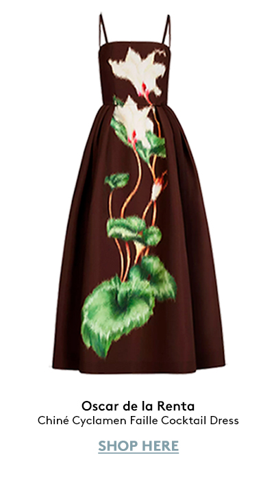 Chiné Cyclamen Faille Cocktail Dress