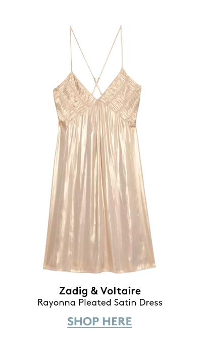 Rayonna Pleated Satin Dress