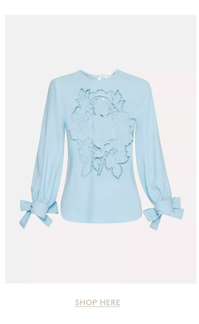 English Rose Cutout Georgette Blouse