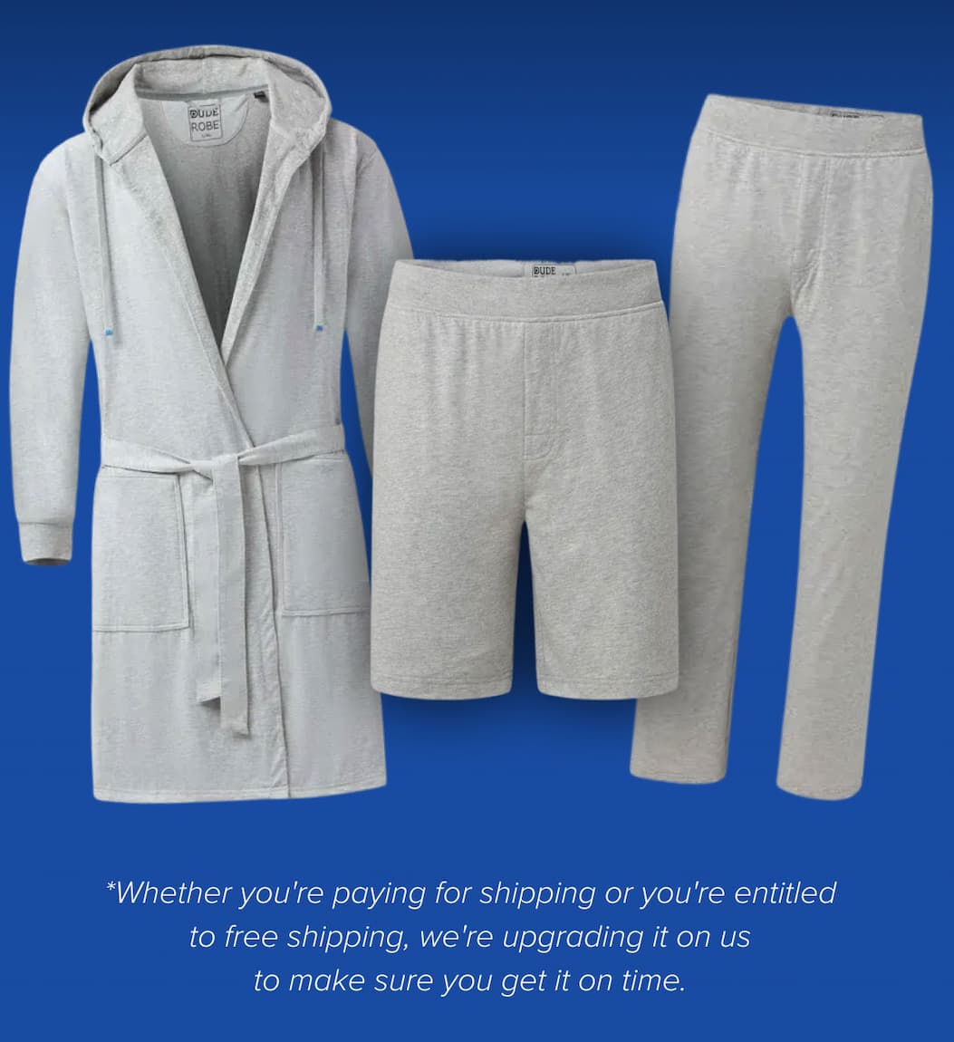 * Whether you're paying for shipping or you're entitled to free shipping, we're upgrading it on us to make sure you get it on time.