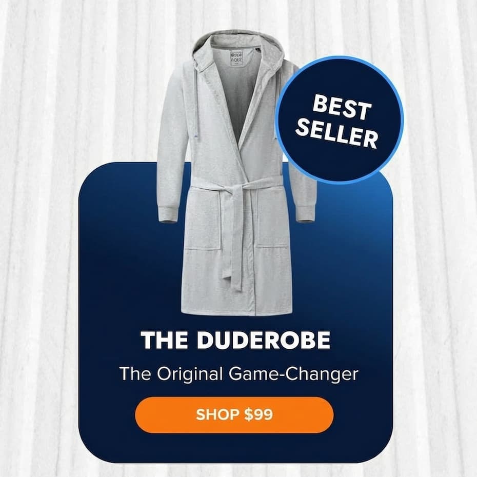 BEST SELLER The DudeRobe The Original Game-Changer GET 30% OFF