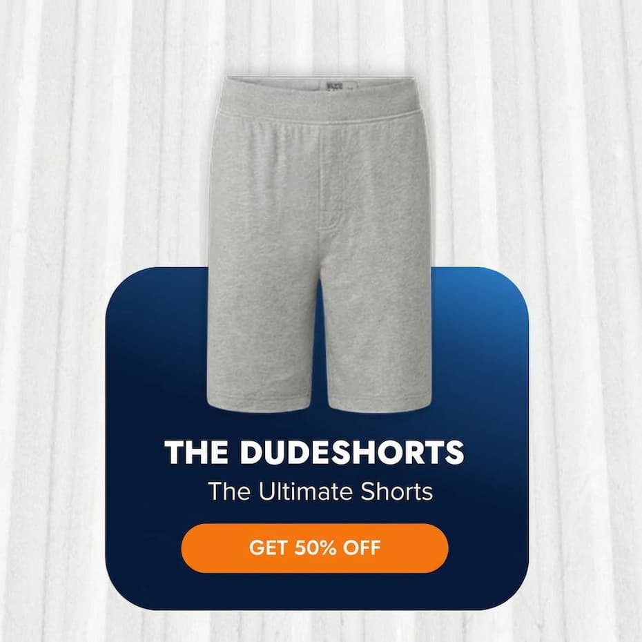 The DudeShorts The Ultimate Shorts GET 30% OFF 