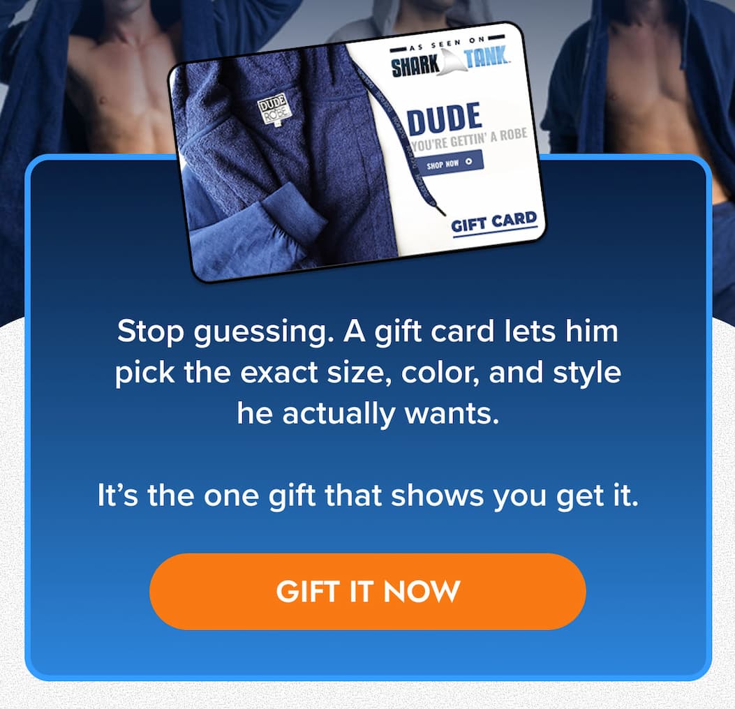 Stop guessing. A gift card lets him pick the exact size, color, and style he actually wants.  It's the one gift that shows you get it. GIFT IT NOW