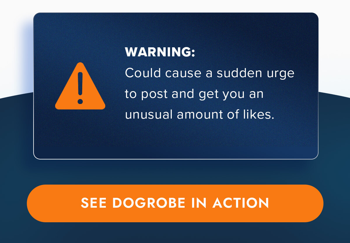WARNING: Could cause a sudden urge to post and get you an unusual amount of likes. SEE DOGROBE IN ACTION