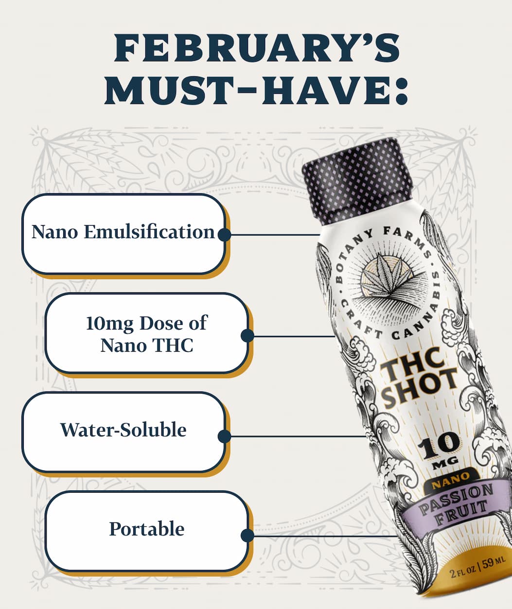 February's Must-Have: Nano Emulsification 10mg Dose of Nano THC Water-Soluble Portable  