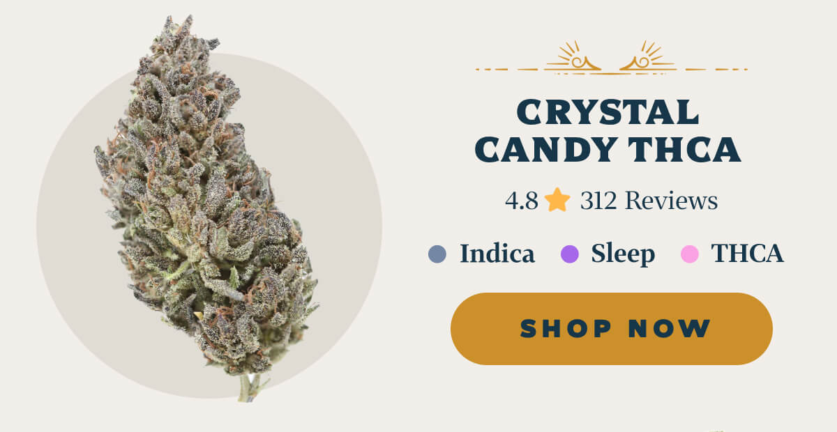 Crystal Candy THCA 4.8 ⭐️⭐️⭐️⭐️⭐️ 312 Reviews Indica | Sleep | THCA
