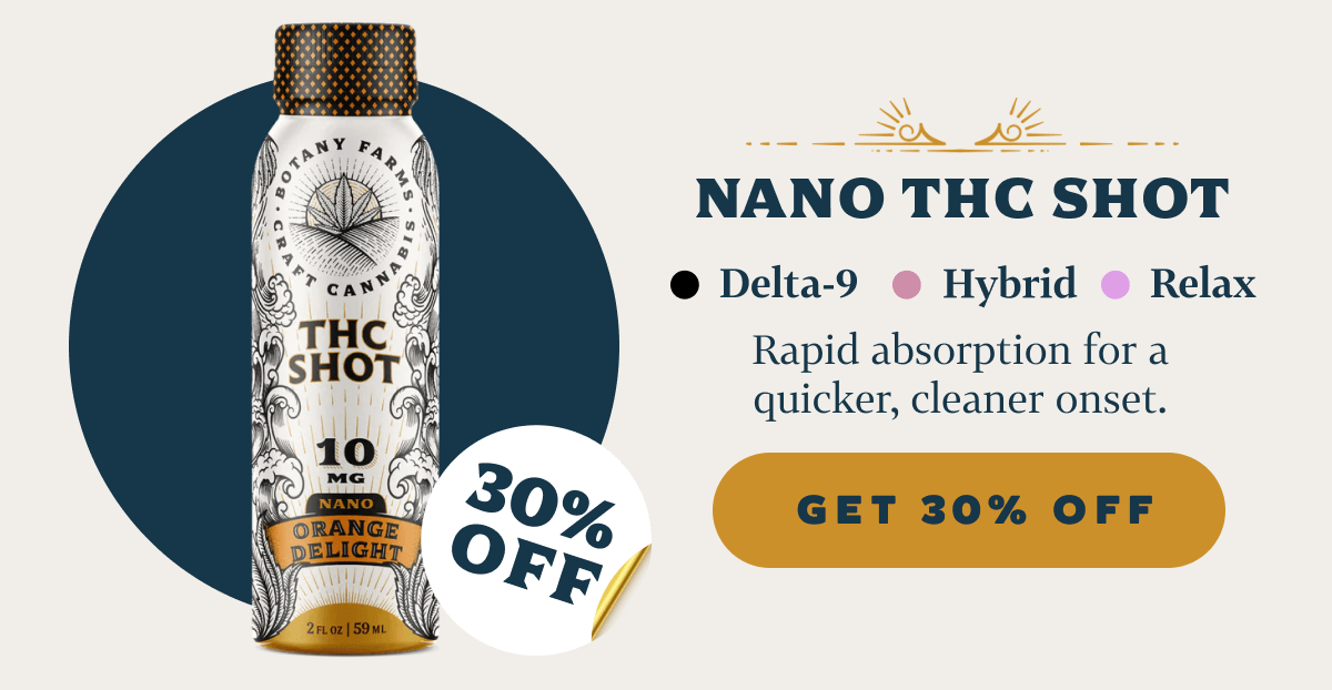 Nano THC Shot Rapid absorption for a quicker, cleaner onset.