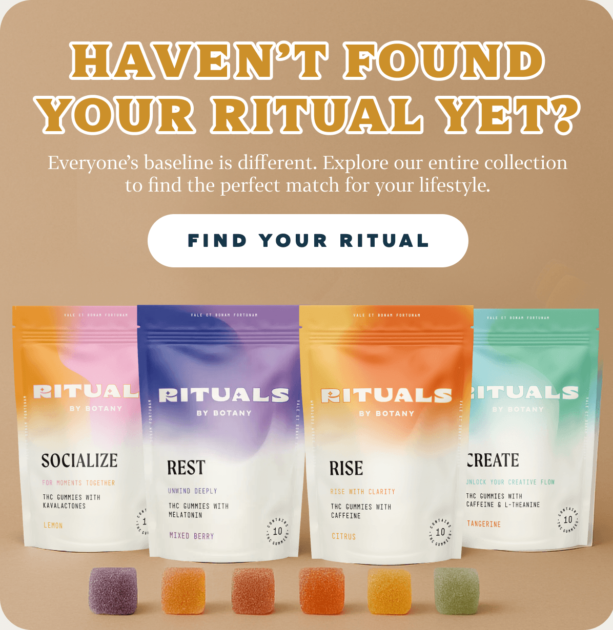 Haven’t Found Your Ritual Yet? Everyone’s baseline is different. Explore our entire collection to find the perfect match for your lifestyle.