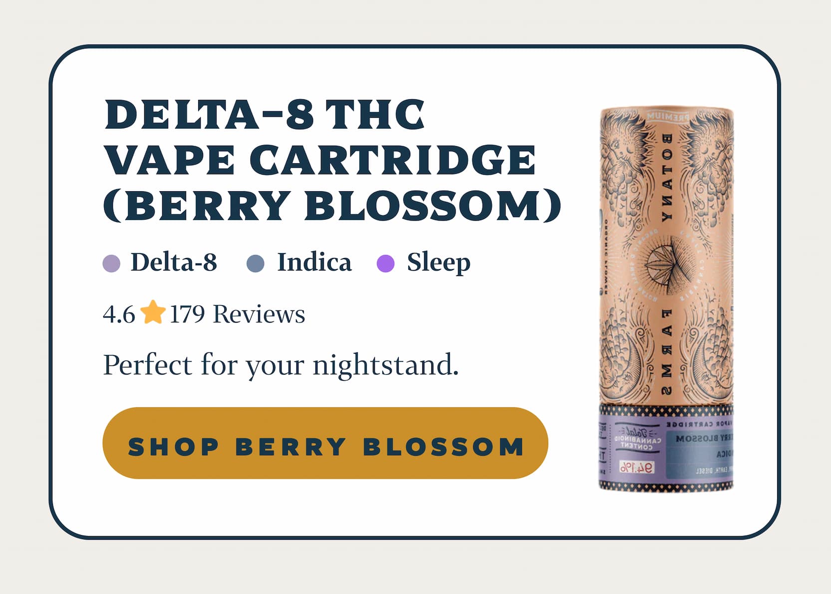 Delta-8 THC Vape Cartridge (Berry Blossom)