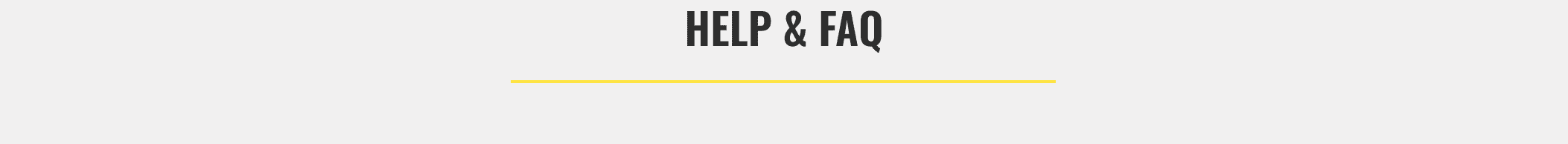 Help & FAQ