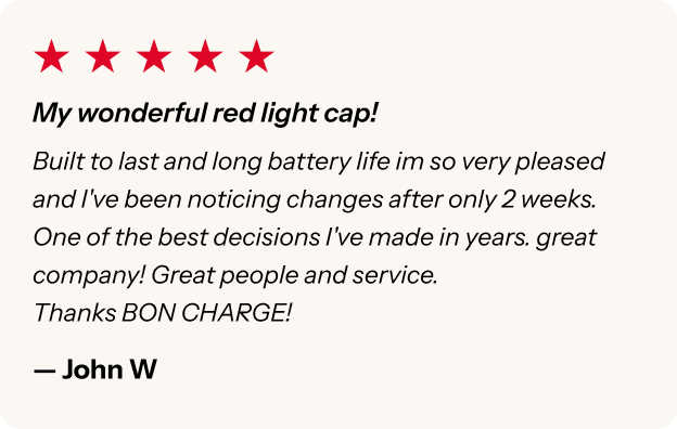 My wonderful red light cap 