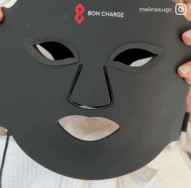 Melinaa.ugc in Red Light Face Mask