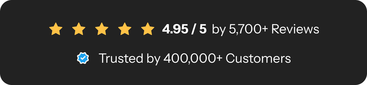 Trusted by 400,000 customers
