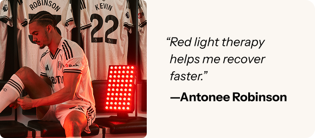 "Red light therapy helps me recover faster" - Antonee Robinson