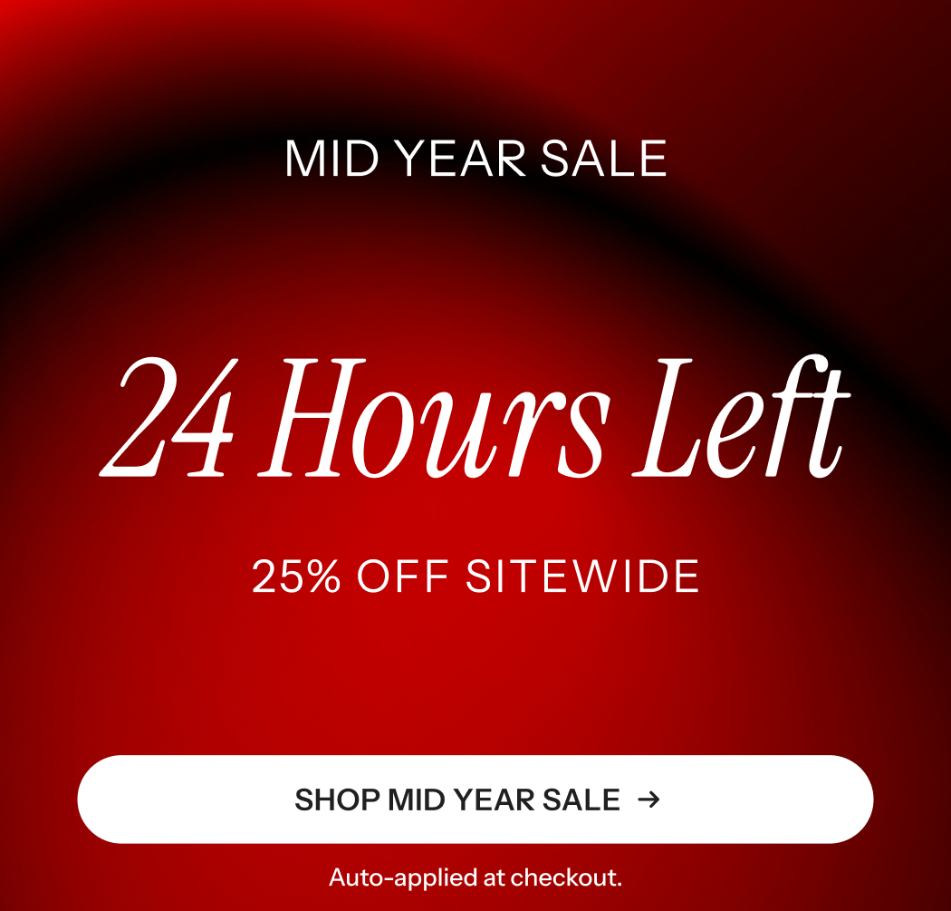 24 hours left. 25% off sitewide 