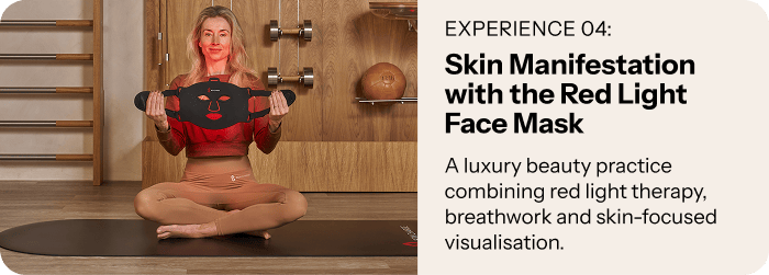 Skin manifestation with the Red Light Face Mask