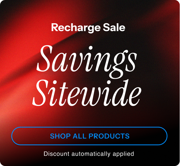 Recharge Sale. Savings Sitewide