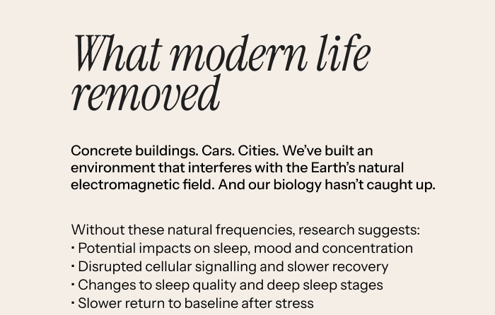 What modern life removed