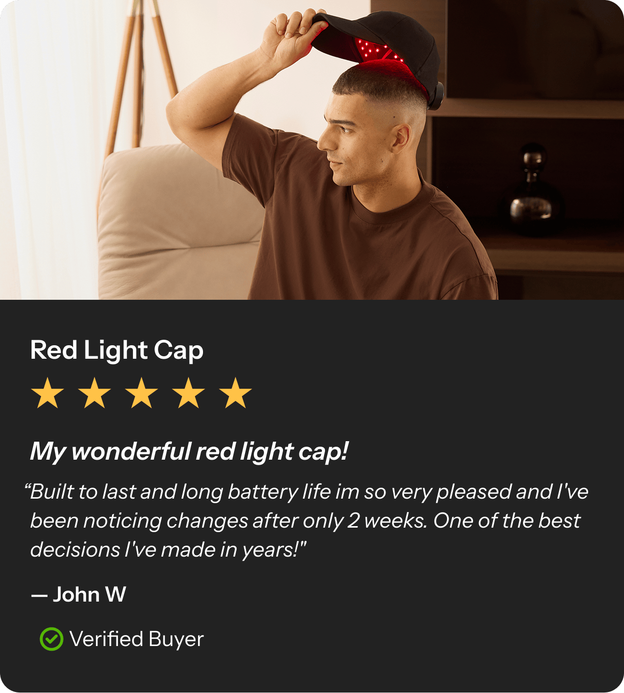 My wonderful red light cap.