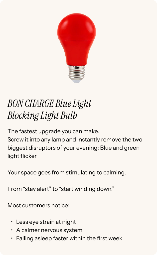 BON CHARGE Blue Light Blocking Bulb