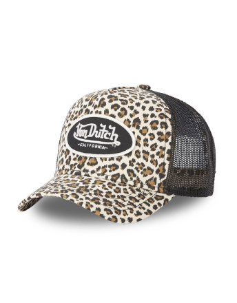 Casquette Vondutch Beige Trucker Snapback LÉOPARD