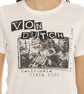 Tee Shirt Beige coupe Regular Col rond PHOTO