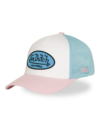 Casquette Vondutch Blanche Trucker Strapback / Boucle LOF