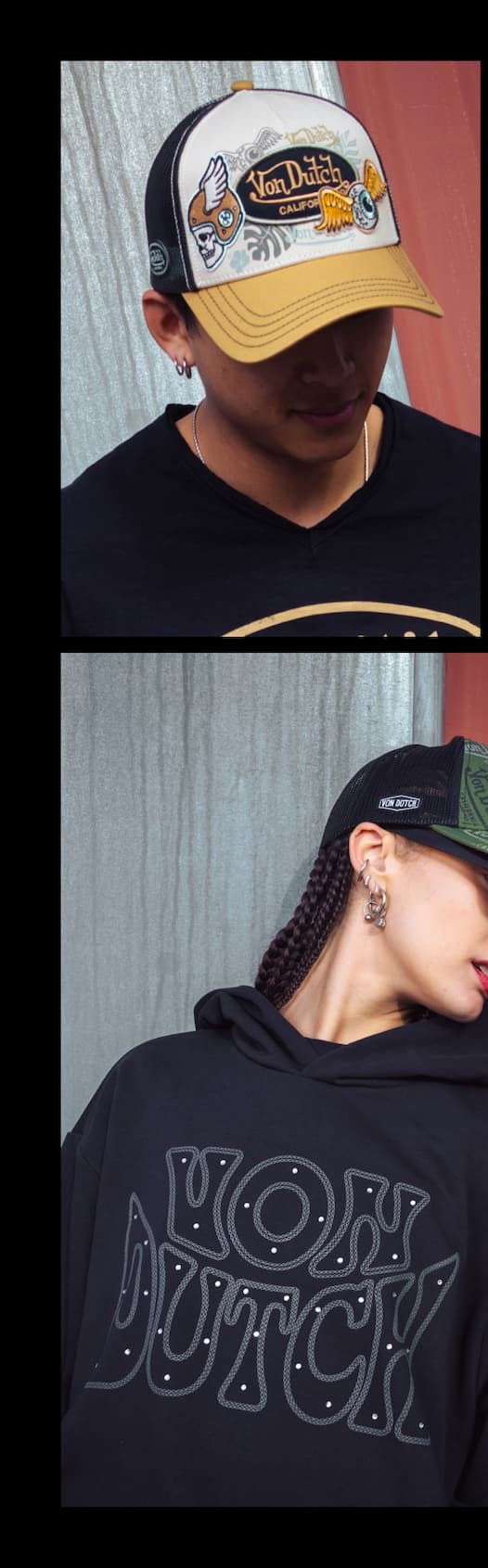 Casquette Vondutch Beige Trucker Snapback PATCHES
