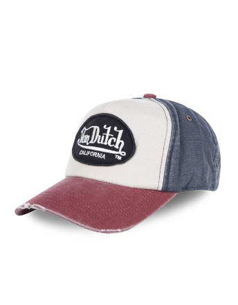 Casquette Vondutch Blanche Baseball Scratch effet Usé JACK