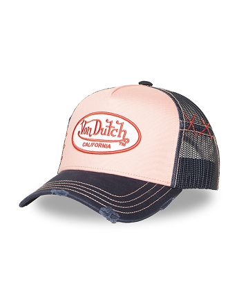 Casquette Vondutch Rose Trucker Snapback effet Usé USED