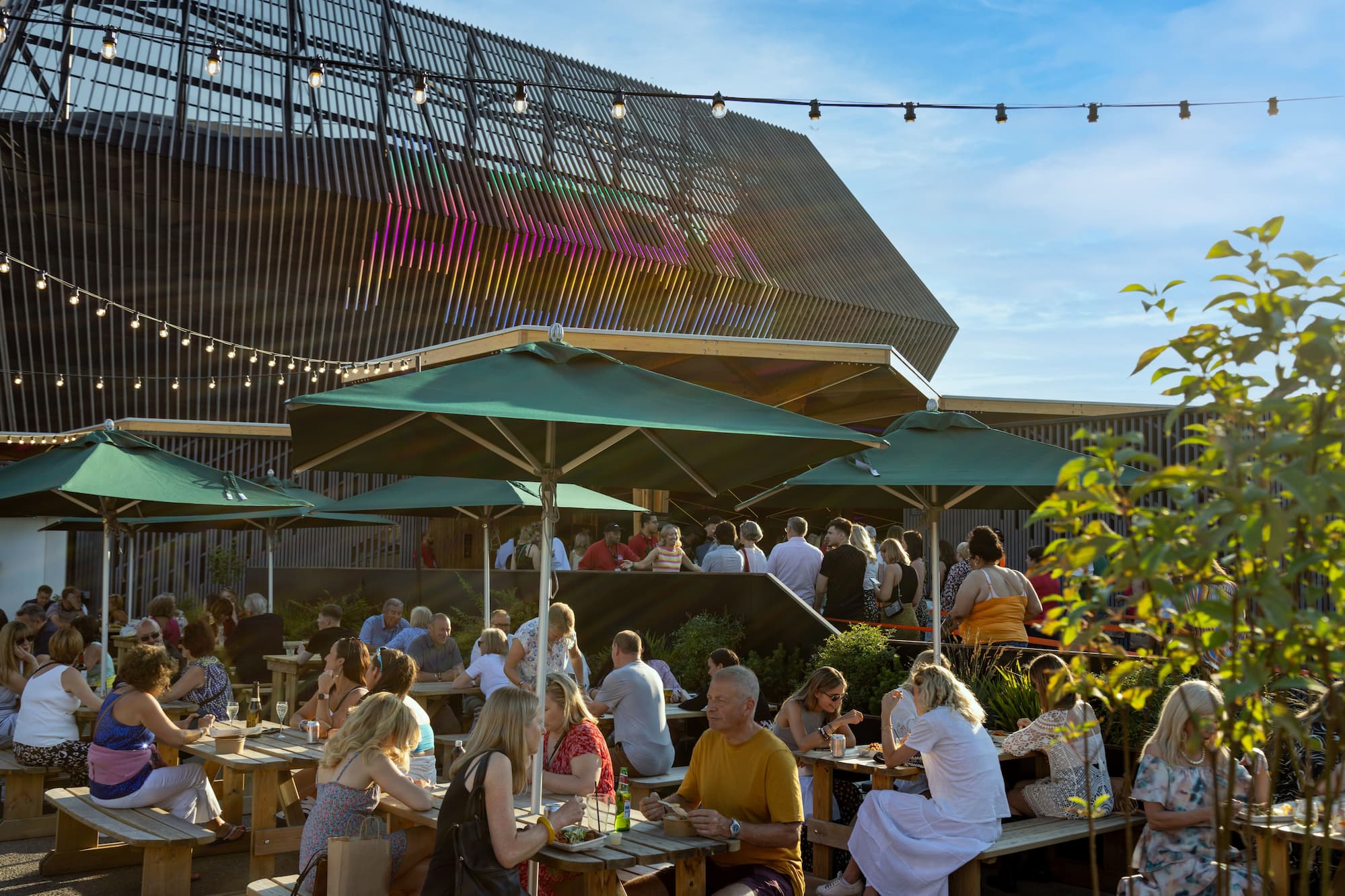 Summer garden at ABBA Voyage Arena