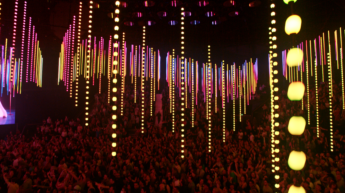 Lights during the ABBA Voyage performance