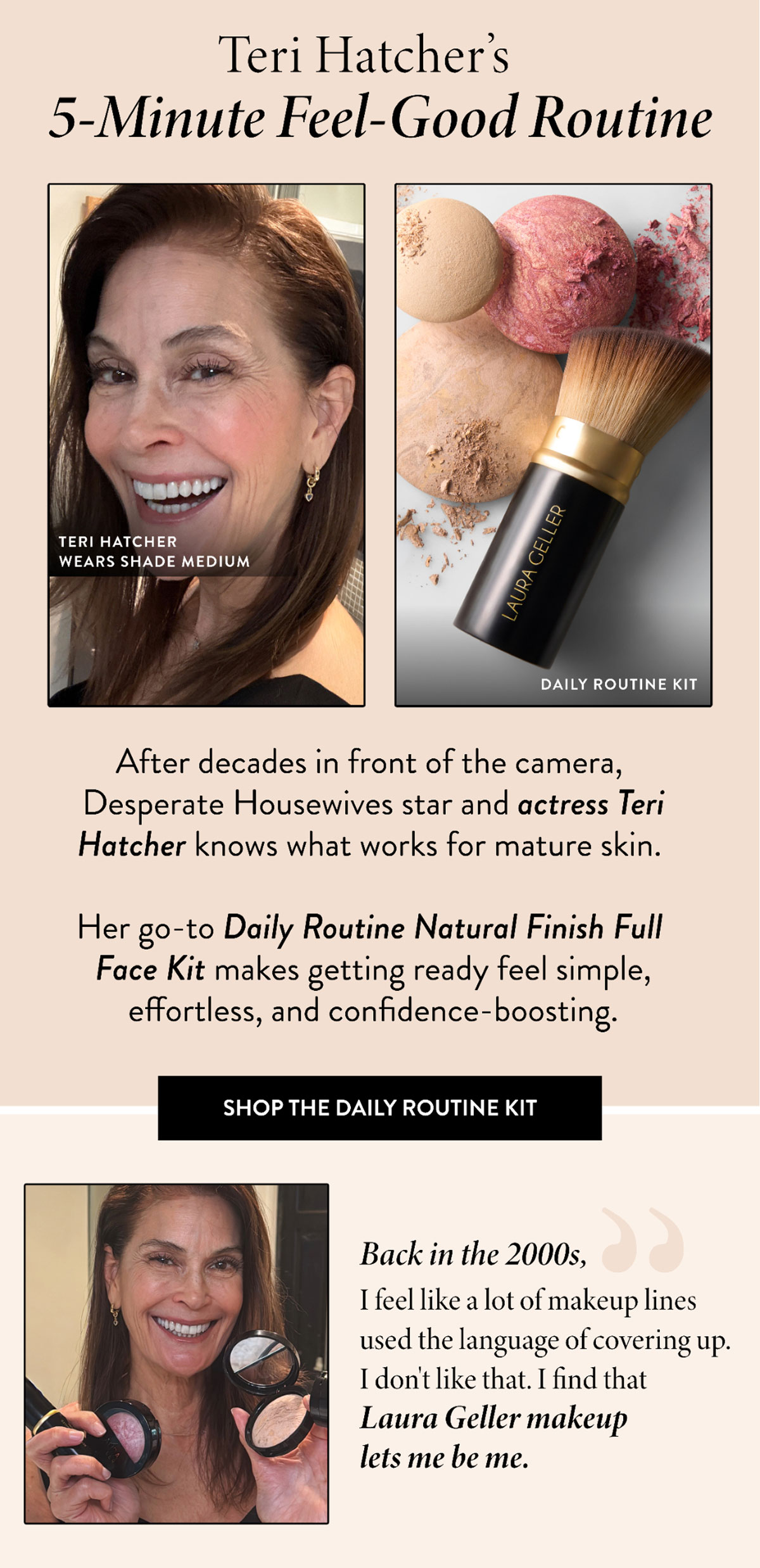 Teri Hatcher's 5-Minute Feel-Good Routine | Shop The Daily Routine Kit