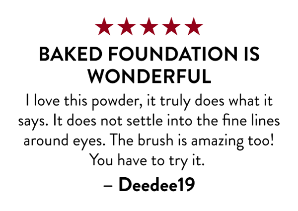 I love this powder, it truly does what it says. It does not settle into the fine lines around eyes. The brush is amazing too! You have to try it. – Deedee19